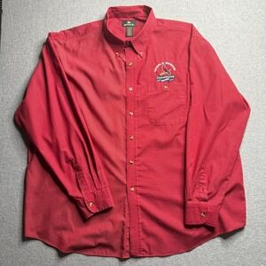 Antigua Button Down Shirt Mens XXL Red Excellent 2006 World Series Cardinals
